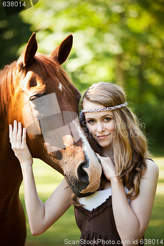 Image of Girl with horse