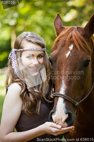 Image of Girl with horse