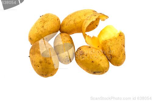 Image of Potato fruits on a white background