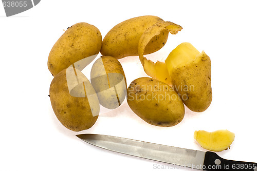 Image of Potato fruits on a white background