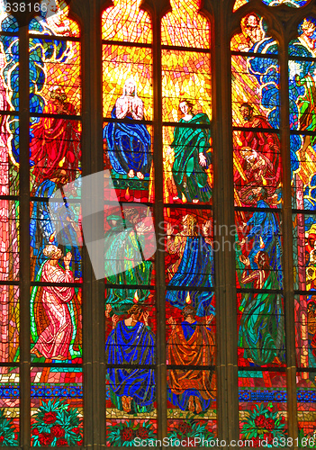 Image of Old church glass window