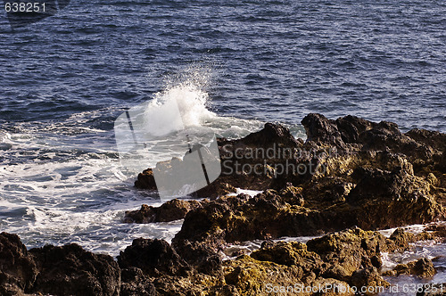 Image of Volcanic coastline in  Azores