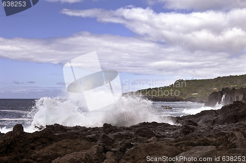 Image of Volcanic coastline in  Azores