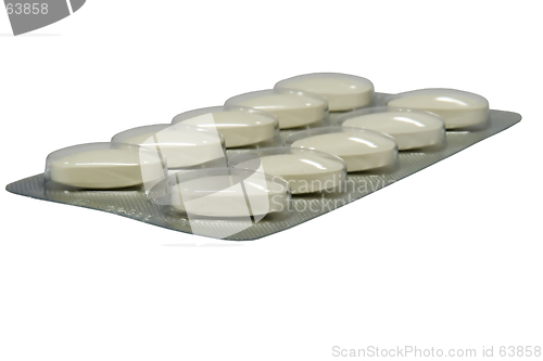 Image of Tablet pack isolated on white with clipping path