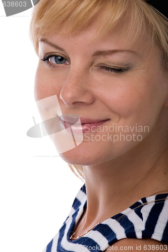 Image of winking girl