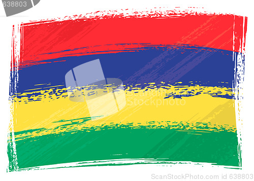 Image of Grunge Mauritius flag