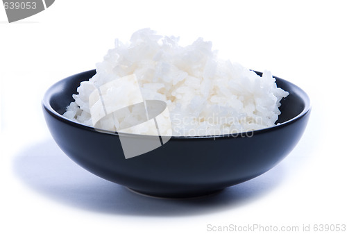 Image of Rice in black bowl