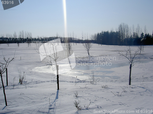 Image of golf course at the winter