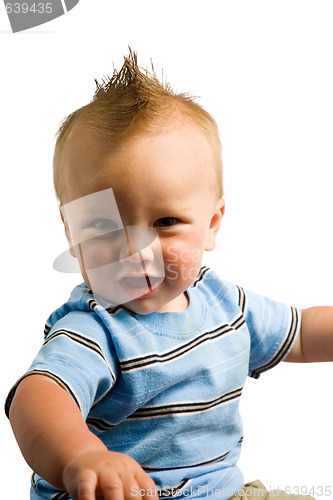 Image of Baby Boy Portrait Isolated