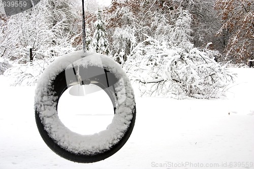 Image of Lonely tire swing