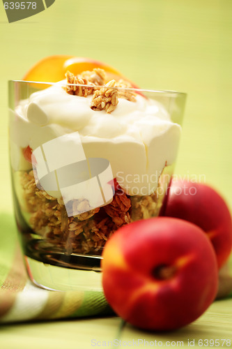 Image of yogurt with muesli and fruit