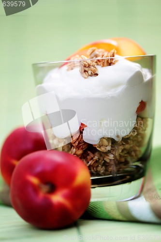 Image of yogurt with muesli and fruit