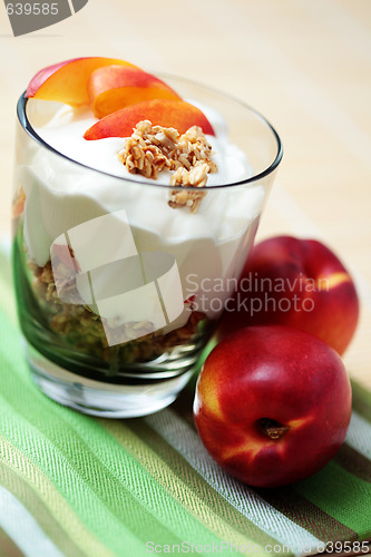 Image of yogurt with muesli and fruit