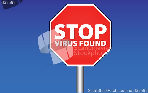 Image of stop - virus found