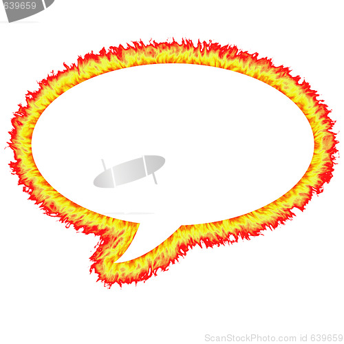 Image of Fiery Outlined Speech Bubble