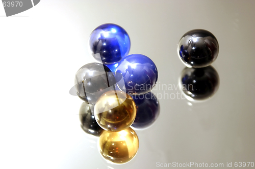 Image of Marbles on Mirror