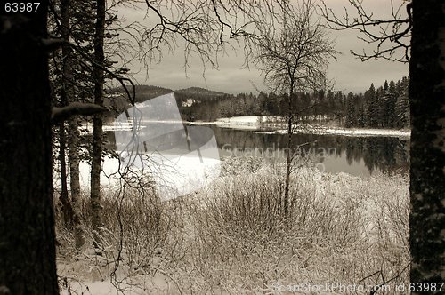 Image of Open river in winter
