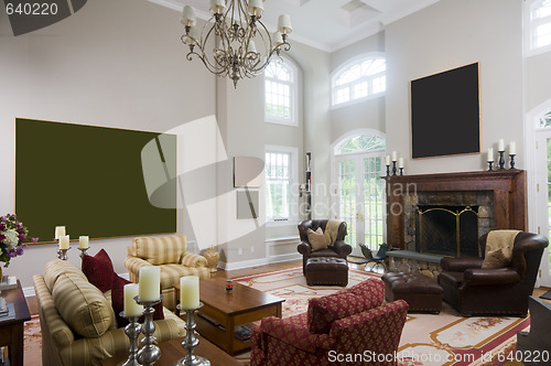 Image of living room in luxury estate home