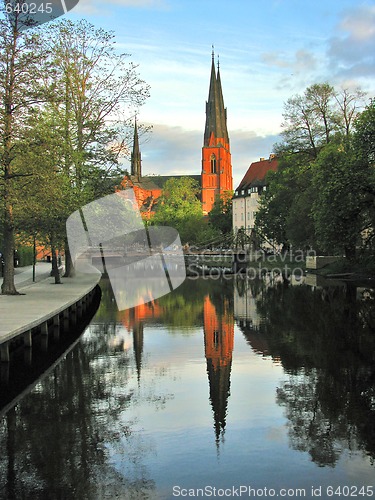 Image of Reflection of Uppsala Cathedral