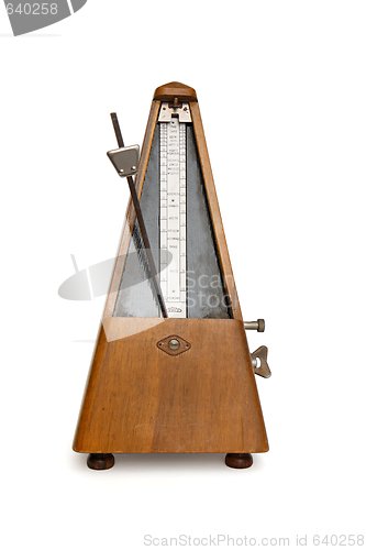 Image of Antique Soviet-made musical metronome isolated