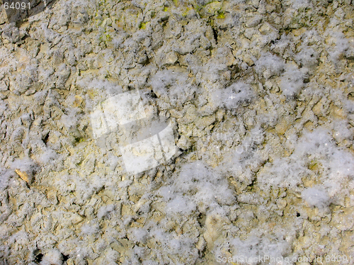 Image of Hoar-frost on concrete wall