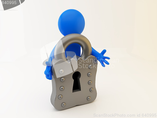 Image of Person with lock