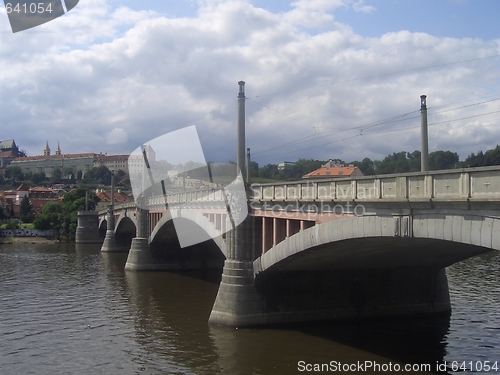 Image of Bridge crossing Vltava in Prague