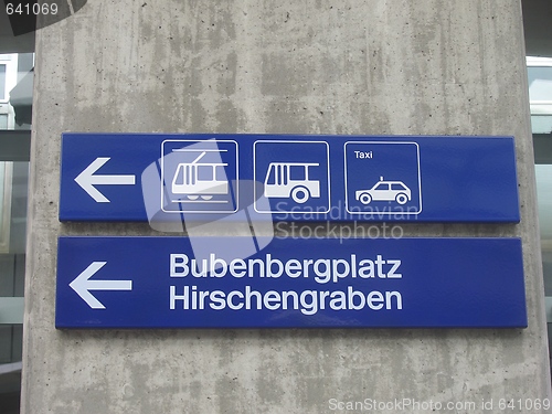 Image of Transportation signs in switzerland