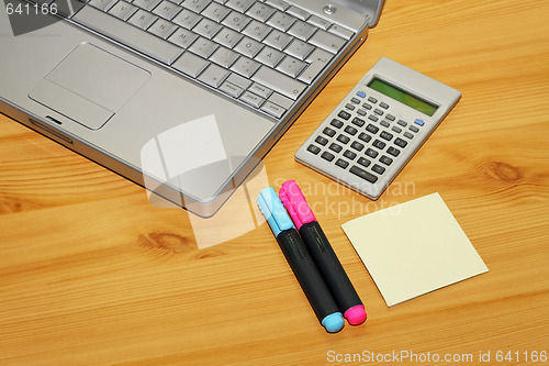 Image of Notebook and calculator