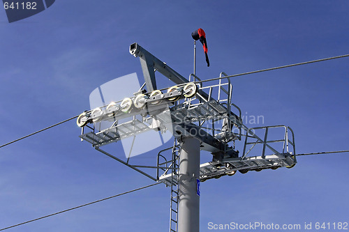 Image of Chair lift pole