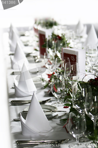 Image of table in a restaurant