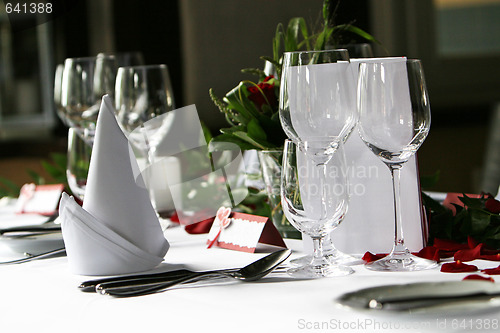 Image of table in a restaurant