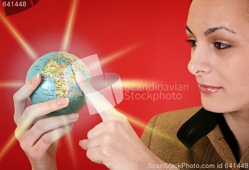 Image of Globe in a girl's hands