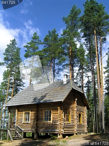 Image of Log house in the forest