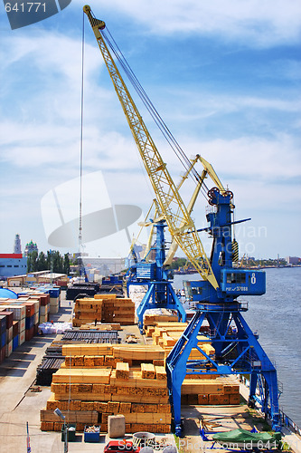 Image of Cranes in central cargo port