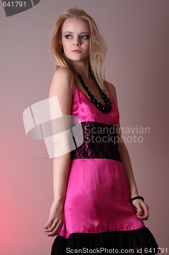 Image of Fashion model in studio