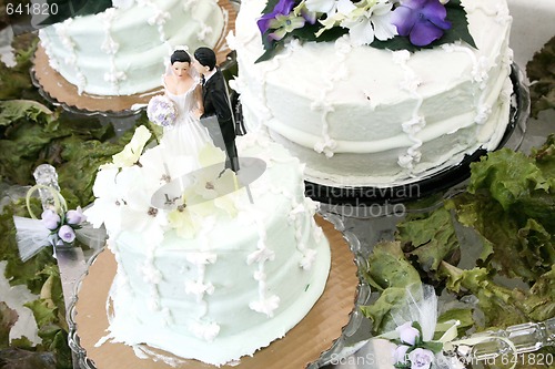 Image of Three wedding cakes