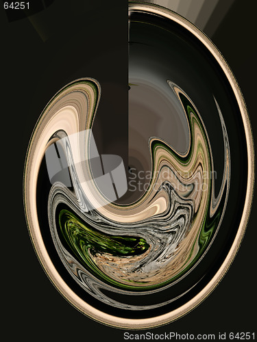 Image of Digital Abstract Art - Black Background