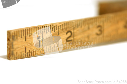 Image of Close Up on an Old Measuring Tape / Ruler