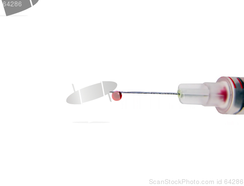 Image of needle and blood drop