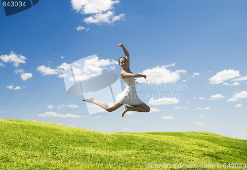 Image of jumping woman