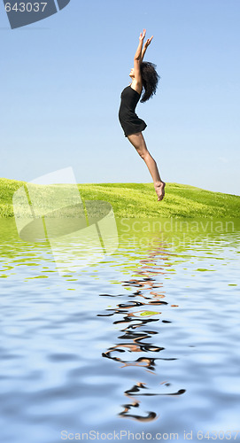 Image of jumping woman