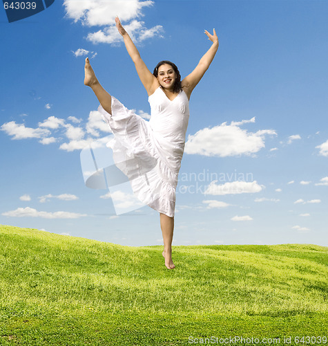 Image of jumping woman