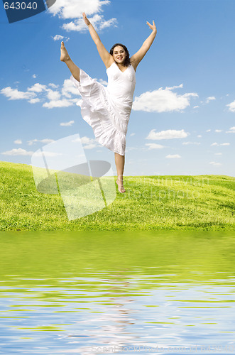 Image of jumping woman