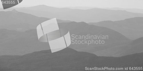 Image of Mountain landscape in B&W