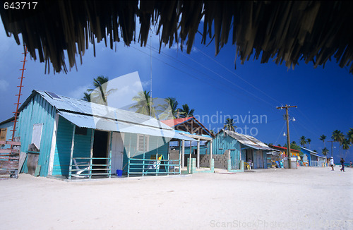 Image of Colored houses - Saona island village - Dominican republic