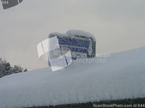 Image of Frozen Bus Sign