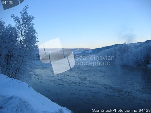 Image of Frost smoke on the river