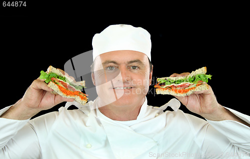 Image of Sandwich Holding Chef