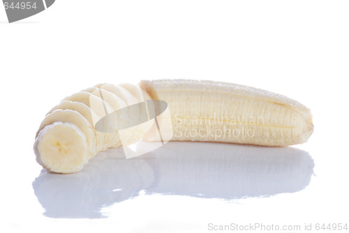 Image of Sliced banana on white